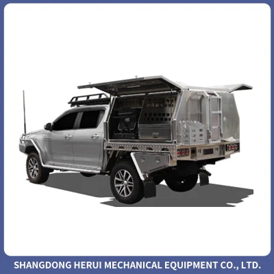 Aluminium Sliding Drawers Ute Canopy Pullout Gullwing Toolbox with Top Roof Racks Storage Case