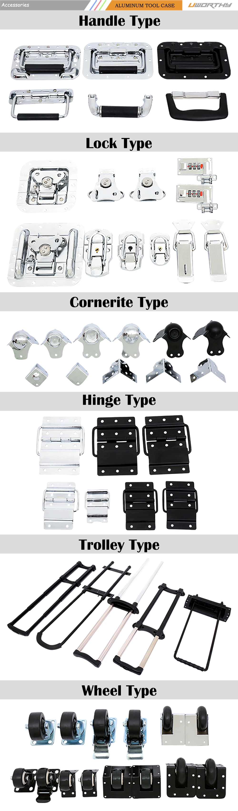 Hight Quality Aluminum Tool Case with Locks and Foam Inside